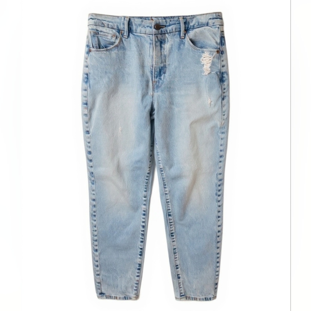 Good American 90s Mom Jeans Distressed High Rise Size 6/28